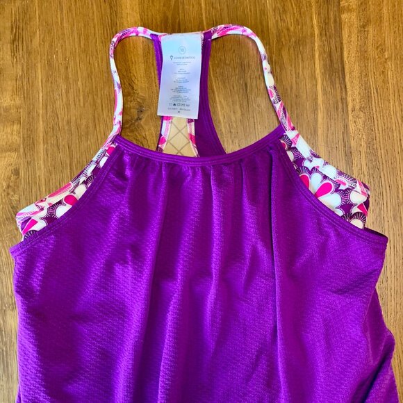 IVIVVA Lululemon Yoga Tank Top Girls 10 Sports Bra Double Layer Tee Girl Purple - Picture 3 of 8
